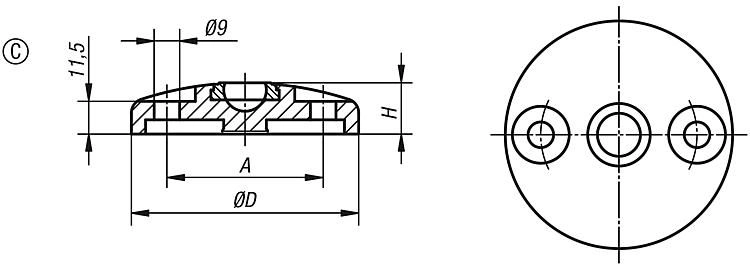 Swivel Plate. 80mm Diameter. Compatible With Spindle K0421. Zinc.