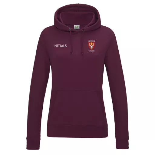 HertfordCollege_WomensHoodie_Burgundy_Front.png