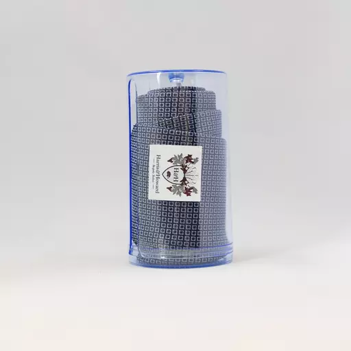 100% Silk Navy Square Patterned Tie