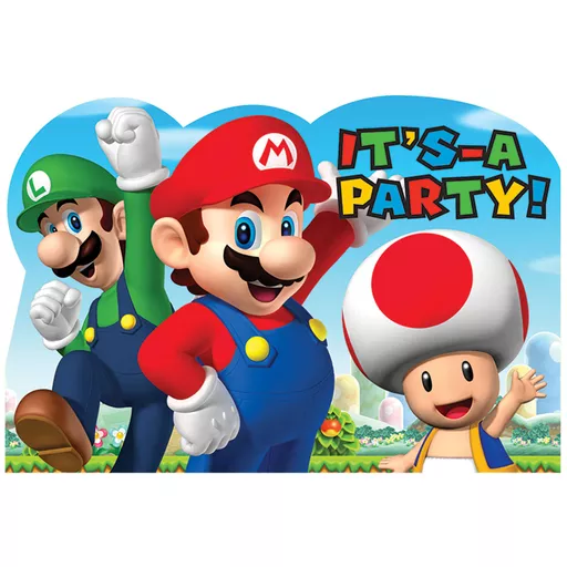 Super Mario Invitations