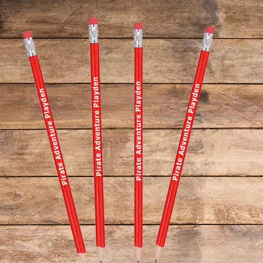 Pencil with Eraser Red (Pack of 100)