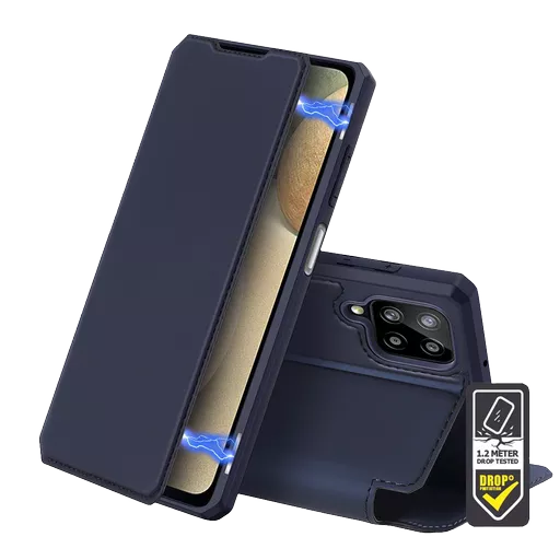 Dux Ducis - Skin X Wallet for Galaxy A12 - Blue