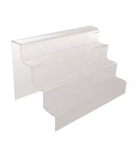 4 Step Clear Acrylic Platform - 30.6cm x 33cm x 30.2cm
