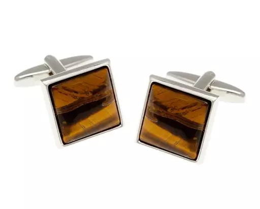 Tiger Eye Square Cufflinks (2)