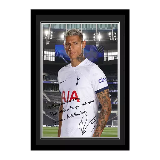 Tottenham Hotspur Richarlison Autograph Photo Framed