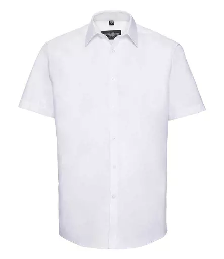 Russell Collection Short Sleeve Herringbone Shirt