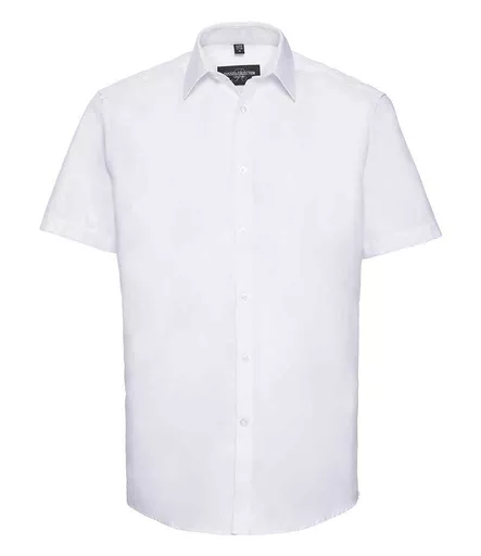 Russell Collection Short Sleeve Herringbone Shirt