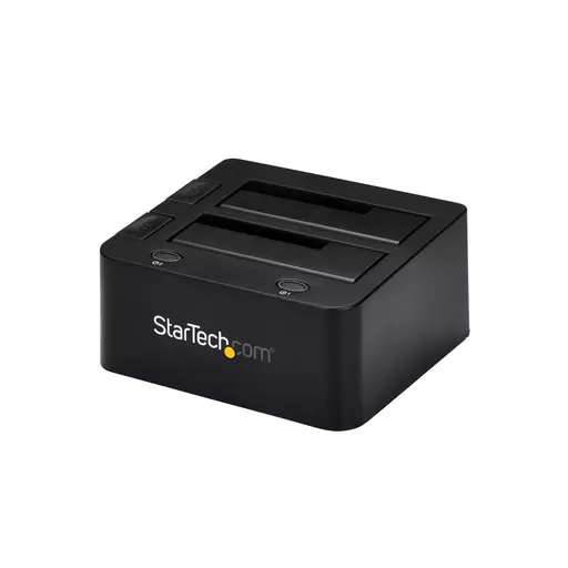 StarTech.com Dual-Bay USB 3.0 to SATA and IDE Hard Drive Docking Station, USB Hard Drive Dock, External 2.5/3.5" SATA I/II/III and IDE (40 pin) SSD/HDD Docking Station, Hot-Swap Hard Drive Bays, Top-Loading