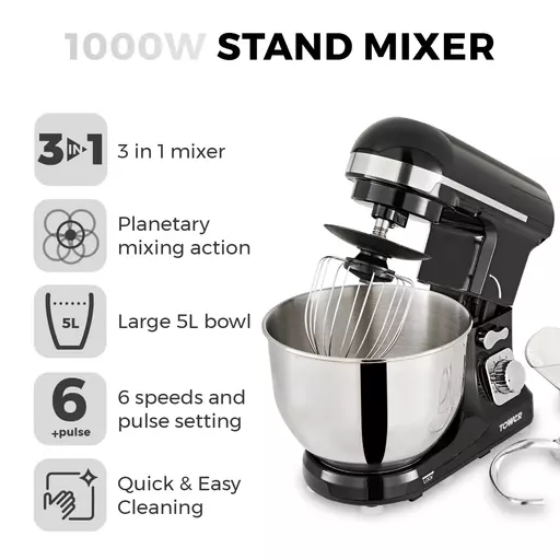 Stand Mixer With 5 Litre Stainless Steel Bowl