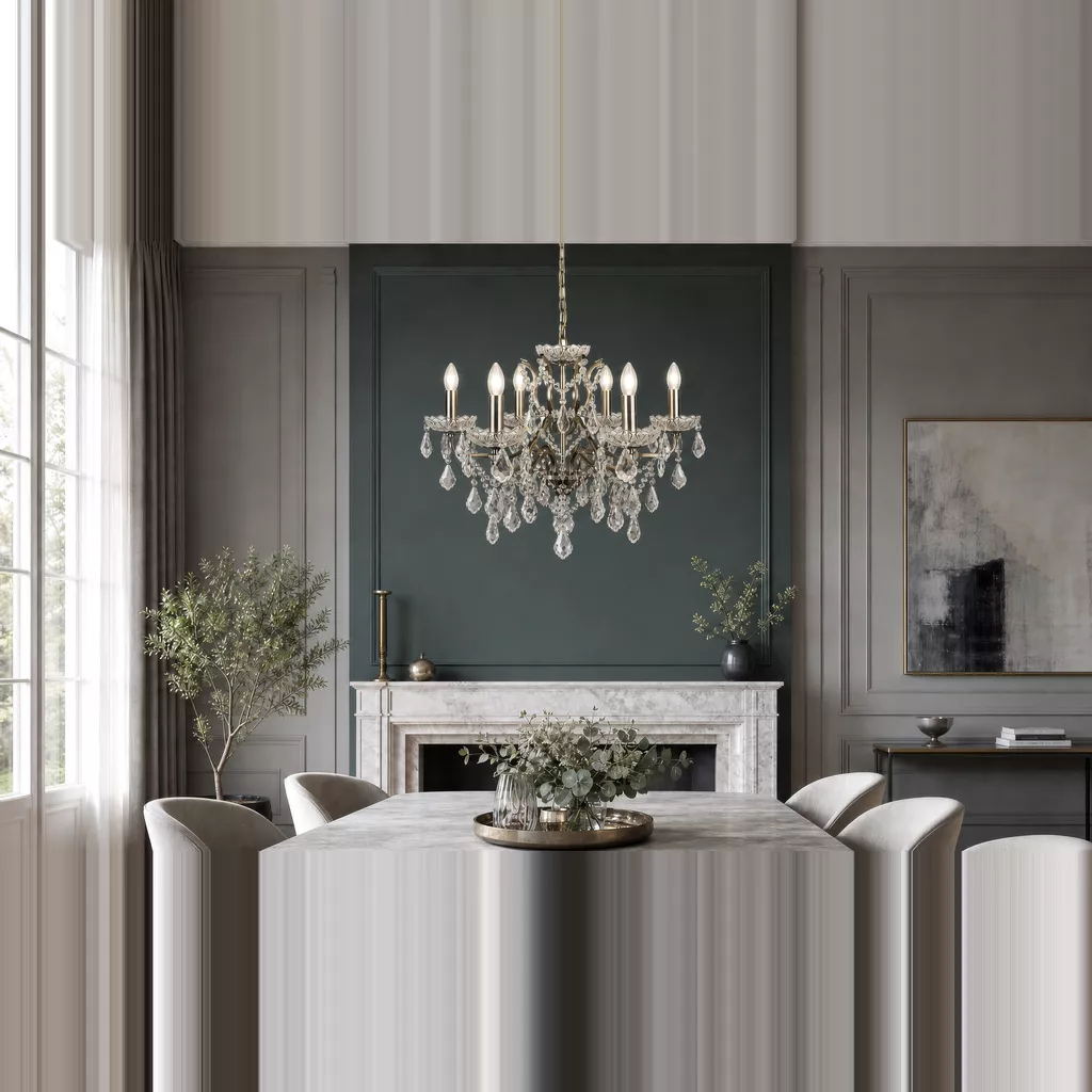 Image of Paris 6Lt Chandelier for the blog How To Choose The Right Size Chandelier