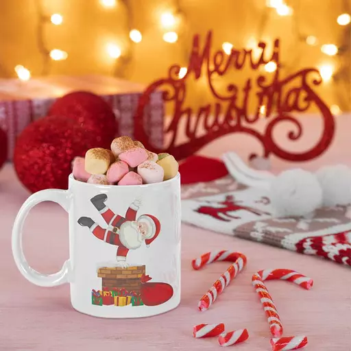 Personalised Santa in the Chimney Mug - Add Name & Photo