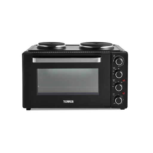 Photos - Mini Oven Tower 42 Litre  with Hot Plates Black T14045 