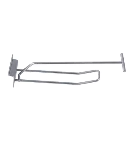150mm Euro Peg Hook with 200mm Overhead Arm For Slatwall - 100 Pack