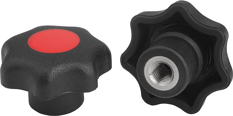 K0154 Star Grips Form K With Cap Threaded Bush Size M5-M12
