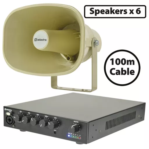 Adastra Market Ground / Forecourt 100v Horn Speaker Bundle
