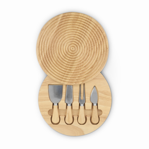 Surlatable Natural Wood Sur La Table 5 Piece Cheeseboard Set