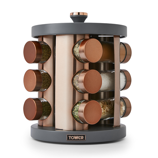 Photos - Food Container Tower Cavaletto 12 Jar Rotating Spice Rack Grey T826022GRY 