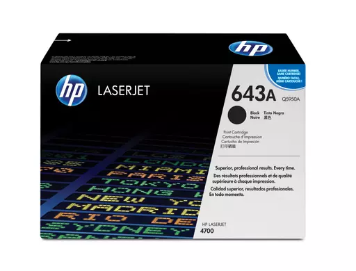 HP Q5950A/643A Toner cartridge black, 11K pages/5% for HP Color LaserJet 4700