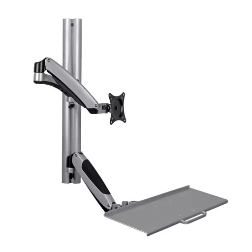 Tripp Lite WWSS1327RWTC Adjustable-Height Wall-Mount Sit-Stand Workstation, Single-Display