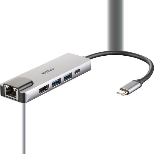 D-Link 5-in-1 USB-C Hub with HDMI/Ethernet and Power Delivery