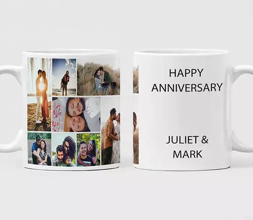 Personalised Photo Collage Mug with Photos & Text