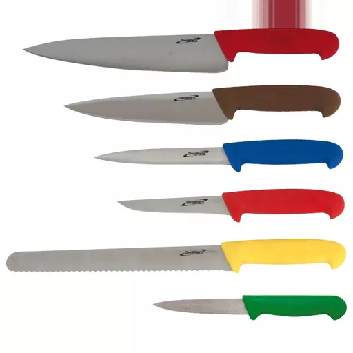 colour coded knife set 6 piece