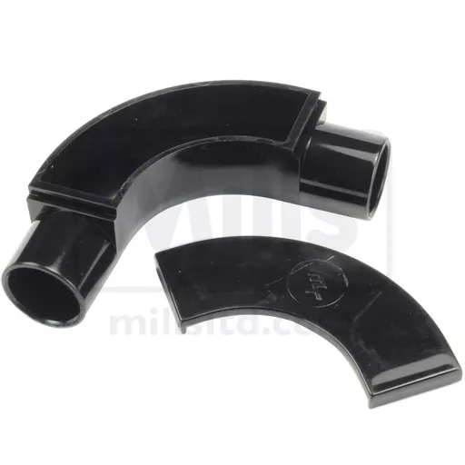 Marshall-Tufflex Round PVC Conduit Inspection Bend - Black
