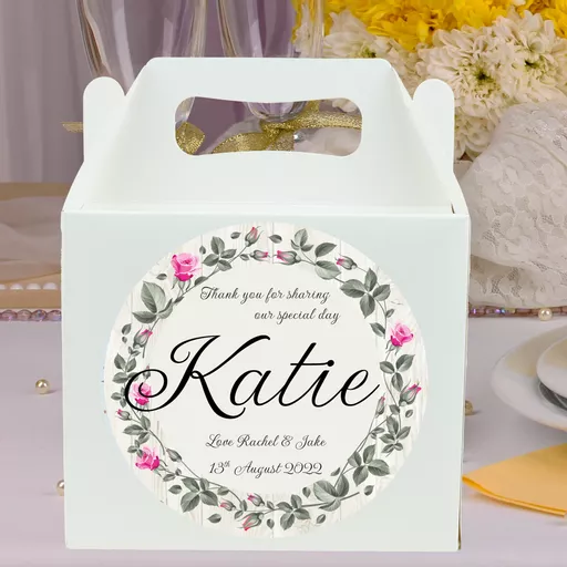 Children's Wedding Activity Box with Rose Wreath Design