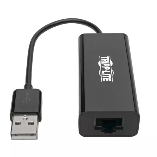 Tripp Lite U236-000-R USB 2.0 Ethernet NIC Adapter - 10/100 Mbps, RJ45, Black