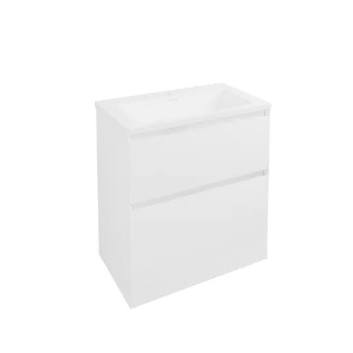 Badbury 80cm Floorstanding Drawer Vanity Unit -  Gloss White