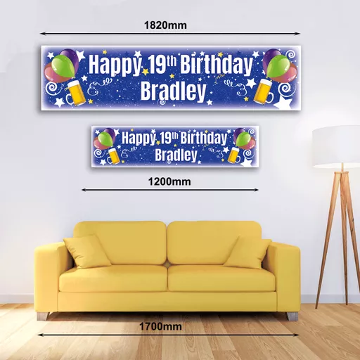 Personalised Banner - Beer & Balloons