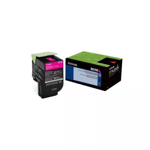 Lexmark (801M) Magenta Return Program Toner Cartridge (1000 Yield)