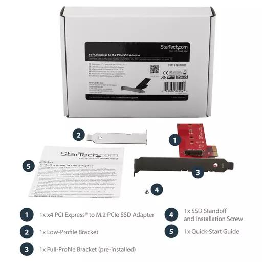 StarTech.com x4 PCI Express 3.0 to M.2 PCIe NVMe SSD Adapter