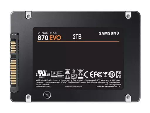 Samsung 870 EVO 2.5" 2000 GB Serial ATA III V-NAND MLC