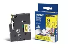 Brother TZE-621 DirectLabel black on yellow Laminat 9mm x 8m for Brother P-Touch TZ 3.5-18mm/6-12mm/6-18mm/6-24mm/6-36mm