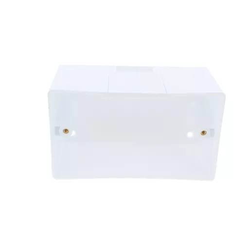 Double Gang Plastic Surface Back Box, 70mm Deep