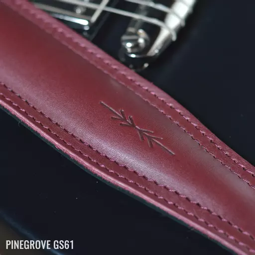 GS61 wine red guitar strap Pinegrove Leather Montana DSC_0844.jpg