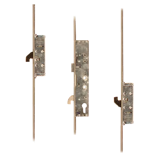 SAFEWARE 3 Lever Operated Latch & Hook Twin Spindle - 2 Hooks