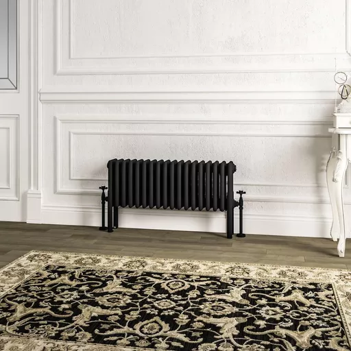 Imperia 4 Column Radiator 300 x 830mm Matt Black