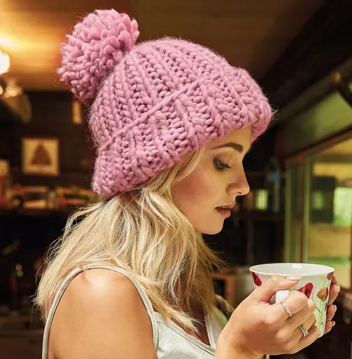 Oversized Hand-Knitted Beanie
