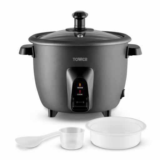 Tower 1 Litre Rice Cooker Black