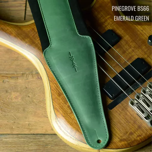 SOLD! BS66 Emerald Green Bass Guitar Strap - old stock