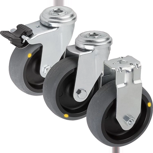 K1759 - Swivel and Fixed Castors With Solid Rubber Tyres