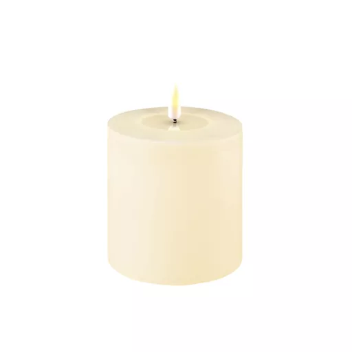 LED Pillar Candle 10x10cm - Ivory