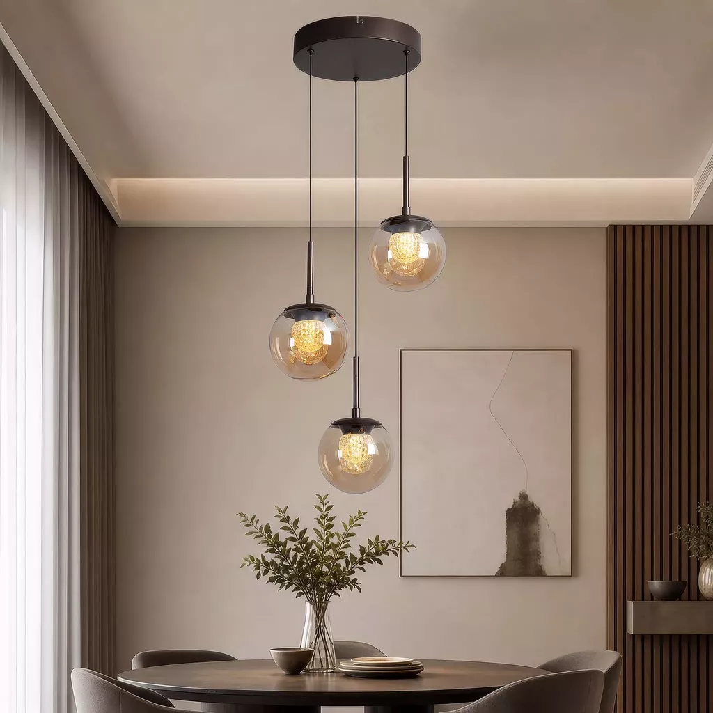 Image of Solis LED 3lt Pendant for the blog Searchlight 2027 Portfolio