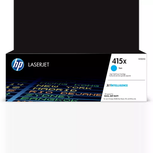 HP W2031X/415X Toner cartridge cyan, 6K pages ISO/IEC 19798 for HP E 45028/M 454