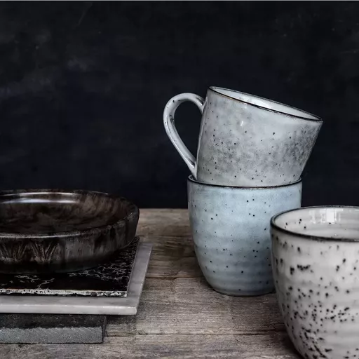 Mug, Rustic, Grey/Blue