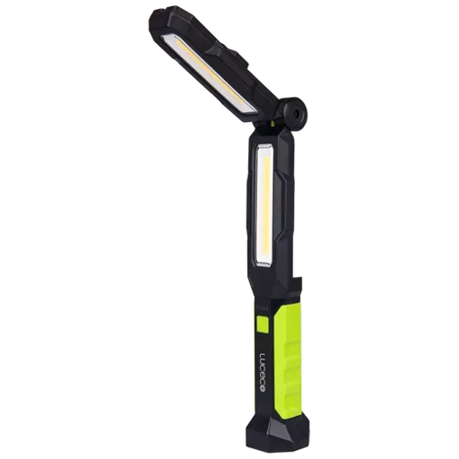 LUCECO 15W 2200 Lumen Rechargeable Twin Head Folding LED Work Light With USB-C Power Bank