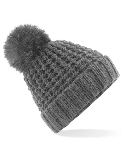 Popcorn Faux Fur Pop Pom Beanie