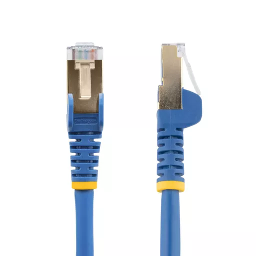 StarTech.com 10ft CAT6a Ethernet Cable - 10 Gigabit Shielded Snagless RJ45 100W PoE Patch Cord - 10GbE STP Network Cable w/Strain Relief - Blue Fluke Tested/Wiring is UL Certified/TIA